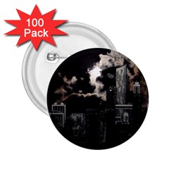 City Night Moon Skyline Skyscraper 2 25  Buttons (100 Pack) 