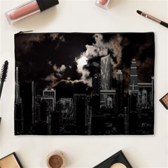 City Night Moon Skyline Skyscraper Cosmetic Bag (xl) by Wegoenart