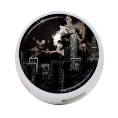 City Night Moon Skyline Skyscraper 4-port Usb Hub (one Side)