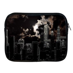 City Night Moon Skyline Skyscraper Apple Ipad 2/3/4 Zipper Cases by Wegoenart