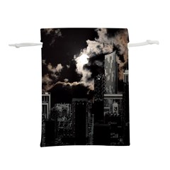 City Night Moon Skyline Skyscraper Lightweight Drawstring Pouch (s) by Wegoenart