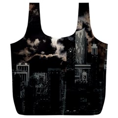 City Night Moon Skyline Skyscraper Full Print Recycle Bag (xxl)