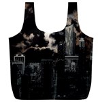 City Night Moon Skyline Skyscraper Full Print Recycle Bag (XXL) Front