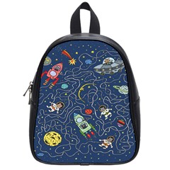 Cat Cosmos Cosmonaut Rocket School Bag (small) by Wegoenart