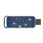 Cat Cosmos Cosmonaut Rocket Portable USB Flash (Two Sides) Front