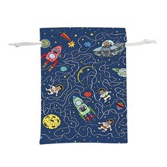 Cat Cosmos Cosmonaut Rocket Lightweight Drawstring Pouch (l) by Wegoenart