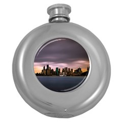 Sydney Australia Travel Oceania Round Hip Flask (5 Oz) by Wegoenart