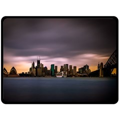 Sydney Australia Travel Oceania Fleece Blanket (large)  by Wegoenart