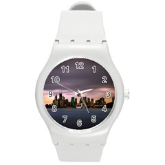 Sydney Australia Travel Oceania Round Plastic Sport Watch (m) by Wegoenart