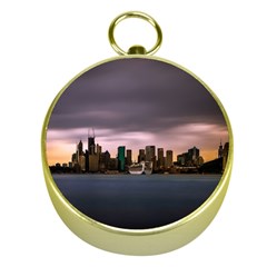 Sydney Australia Travel Oceania Gold Compasses by Wegoenart