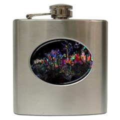 Grunge Paint Splatter Splash Ink Hip Flask (6 Oz) by Wegoenart