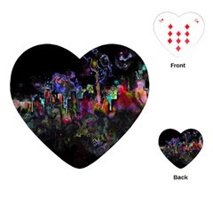 Grunge Paint Splatter Splash Ink Playing Cards Single Design (heart) by Wegoenart