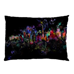 Grunge Paint Splatter Splash Ink Pillow Case by Wegoenart