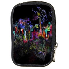 Grunge Paint Splatter Splash Ink Compact Camera Leather Case by Wegoenart