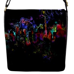 Grunge Paint Splatter Splash Ink Flap Closure Messenger Bag (s) by Wegoenart