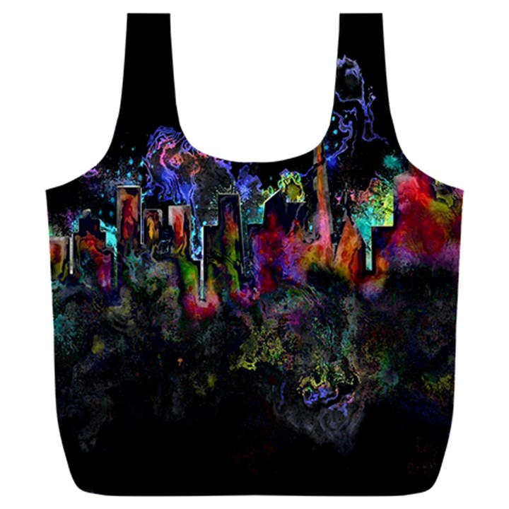 Grunge Paint Splatter Splash Ink Full Print Recycle Bag (XXXL)