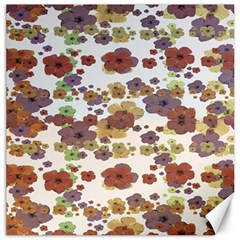 Multicolored Floral Collage Print Canvas 12  X 12 