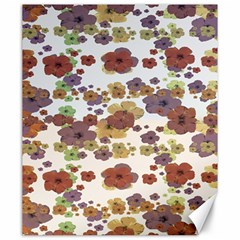 Multicolored Floral Collage Print Canvas 20  X 24 