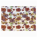 Multicolored Floral Collage Print Large Glasses Cloth Front