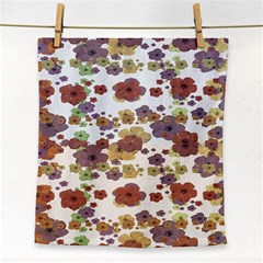 Multicolored Floral Collage Print Face Towel by dflcprintsclothing