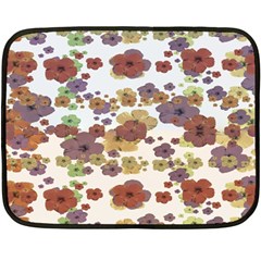 Multicolored Floral Collage Print Double Sided Fleece Blanket (mini)  by dflcprintsclothing