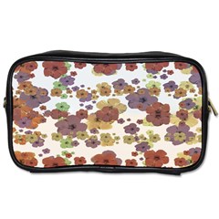 Multicolored Floral Collage Print Toiletries Bag (two Sides)