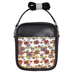 Multicolored Floral Collage Print Girls Sling Bag by dflcprintsclothing