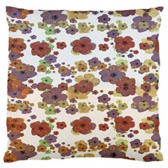 Multicolored Floral Collage Print Large Flano Cushion Case (two Sides)