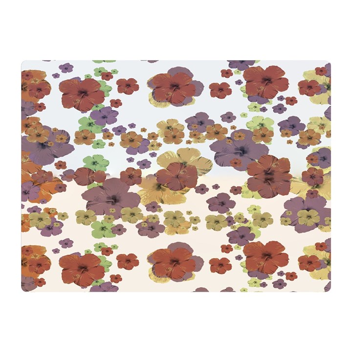 Multicolored Floral Collage Print Double Sided Flano Blanket (Mini) 