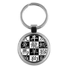 Chinese Signs Of The Zodiac Key Chain (round) by Wegoenart