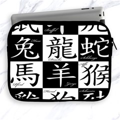 Chinese Signs Of The Zodiac Apple Ipad 2/3/4 Zipper Cases by Wegoenart