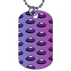 Ufo Alien Pattern Dog Tag (one Side) by Wegoenart