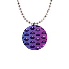 Ufo Alien Pattern 1  Button Necklace by Wegoenart