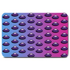 Ufo Alien Pattern Large Doormat  by Wegoenart