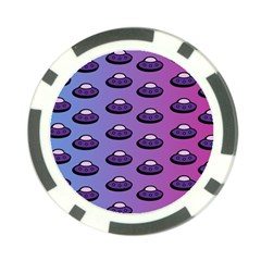 Ufo Alien Pattern Poker Chip Card Guard by Wegoenart