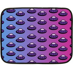 Ufo Alien Pattern Fleece Blanket (mini) by Wegoenart