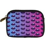 Ufo Alien Pattern Digital Camera Leather Case Front