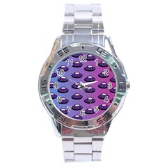 Ufo Alien Pattern Stainless Steel Analogue Watch by Wegoenart