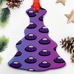 Ufo Alien Pattern Christmas Tree Ornament (two Sides)