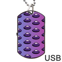 Ufo Alien Pattern Dog Tag Usb Flash (one Side) by Wegoenart