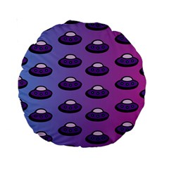 Ufo Alien Pattern Standard 15  Premium Round Cushions by Wegoenart