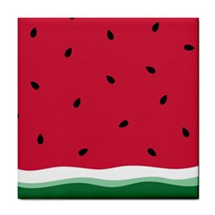 Minimalist Summer Watermelon Wallpaper Tile Coaster