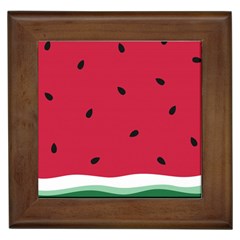 Minimalist Summer Watermelon Wallpaper Framed Tile by Nexatart