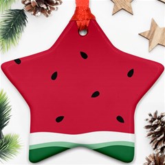 Minimalist Summer Watermelon Wallpaper Ornament (Star)