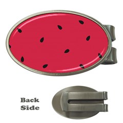 Minimalist Summer Watermelon Wallpaper Money Clips (Oval) 