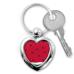 Minimalist Summer Watermelon Wallpaper Key Chain (heart) by Nexatart