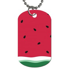 Minimalist Summer Watermelon Wallpaper Dog Tag (One Side)