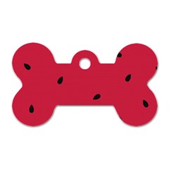 Minimalist Summer Watermelon Wallpaper Dog Tag Bone (One Side)