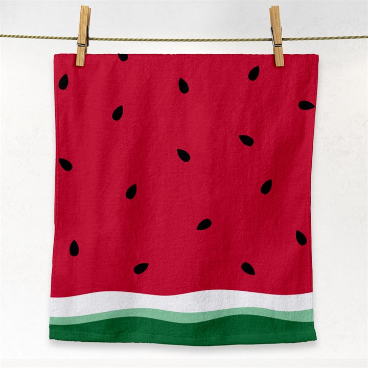 Minimalist Summer Watermelon Wallpaper Face Towel