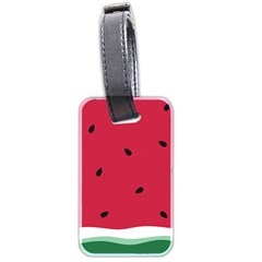 Minimalist Summer Watermelon Wallpaper Luggage Tag (two Sides) by Nexatart